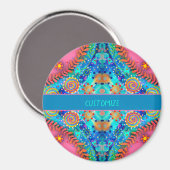 ボホピンク抽象芸術パーソナライズされた吸光磁石 マグネット (正面/裏面)