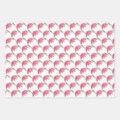 ボホピンク水彩フラワーブルゴーニュ白 ラッピングペーパーシート (正面2)