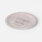 ボホピンク水彩ワイルドフラワー ペーパープレート (アングル)