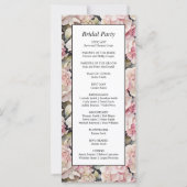 ボホピンク水彩紫陽花結婚式 プログラム (裏面)