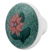 ボホピンク独身のフラワーグリーン輝き セラミックノブ (右)