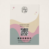 ボホピンク緑ジュエリーメーカーQrロゴイヤリング (裏面)