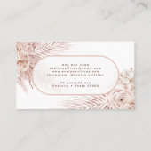 ボホピンク花名刺 名刺 (裏面)