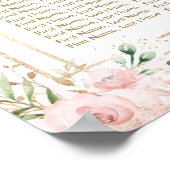 ボホピンク赤面フローラガールベビーシャワー座席 ポスター (角)