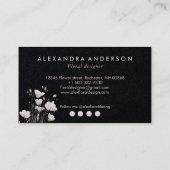 ボホピンク野草水色 名刺 (裏面)