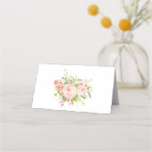 ボホピンク金ゴールドフローラゾウ赤ちゃんシャワーデコール プレイスカード (裏面)