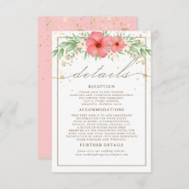 ボホピンク&アイボリーグリーナリーフローラ結婚ズ詳細 エンクロージャーカード