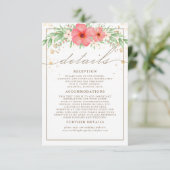 ボホピンク&アイボリーグリーナリーフローラ結婚ズ詳細 エンクロージャーカード (スタンド正面)