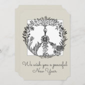 ボホピースサインエレガントキュイガーリーフローラ シーズンカード (正面/裏面)