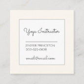 ボホピースサインエレガントキュイガーリーフローラ スクエア名刺 (裏面)