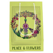 ボホピースサインエレガントキュイガーリーフローラ ミディアムペーパーバッグ (裏面)