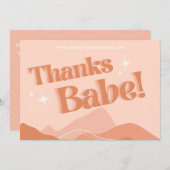 ボホピーチサンキューカード 招待状 (正面/裏面)