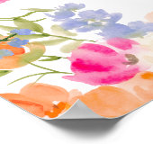 ボホピーチピンクフローラ卒業パーティーウェルカム ポスター (角)