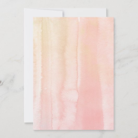 ボホピーチフラワーズガーデンエレガントブライダルシャワー 招待状 (裏面)