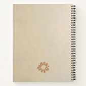 ボホピーチフローラスタンプカスタム引用文ジャーナル ノートブック (裏面)