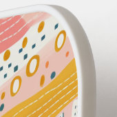 ボホピーチ金ゴールドパーソナライズされたピックボールパドル ピックルボールラケット (左詳細)