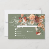 ボホピーチ&ラストフローラセージグリーンディナー 出欠カード (正面)