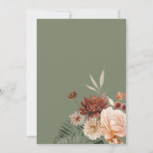 ボホピーチ&ラストフローラセージグリーンブライダルシャワー 招待状 (裏面)