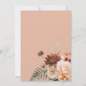 ボホピーチ&ラストフローラピーチ赤面ブライダルブランチ 招待状 (裏面)