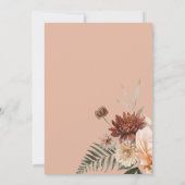 ボホピーチ&ラストフローラピーチ赤面結婚ズ 招待状 (裏面)