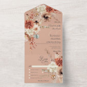 ボホピーチ&ラストフローラ&フェザーピーチディナー オールインワン招待状 (内側)