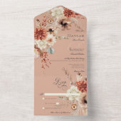ボホピーチ&ラストフローラ&フェザーピーチノディナー オールインワン招待状 (内側)