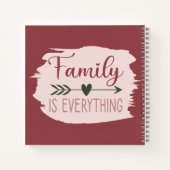 ボホファミリーは全て埃っぽいピンクのブラシストローク ノートブック (裏面)