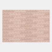 ボホファララグレー&ピンクラッピング紙シート ラッピングペーパーシート (正面3)