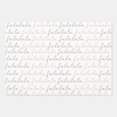 ボホファララグレー&ピンクラッピング紙シート ラッピングペーパーシート (正面2)