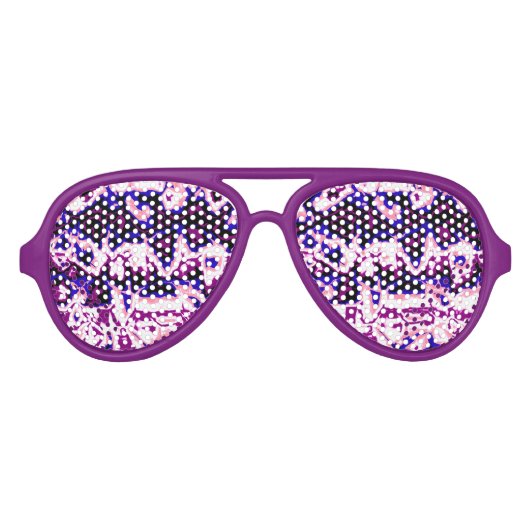 ボホファンキーレトロマーブルストライププライド アビエーターサングラス (正面)