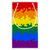 ボホファンキー抽象芸術ゲイレインボモザイクプライド旗 スモールペーパーバッグ (裏面)