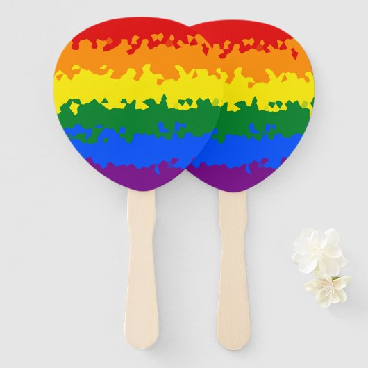 ボホファンキー抽象芸術ゲイレインボモザイクプライド旗 ハンドファン