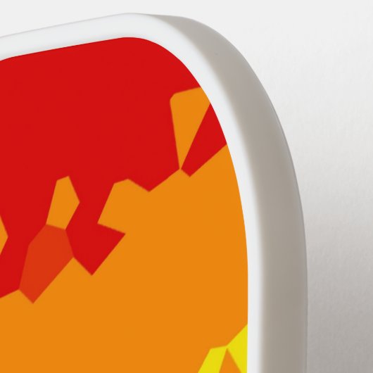 ボホファンキー抽象芸術ゲイレインボモザイクプライド旗 ピックルボールラケット (左詳細)