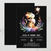 ボホファンタジータイガー誕生日 招待状 (正面/裏面)