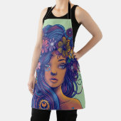 ボホファンタジーフローラ髪の女性 エプロン (インサイチュ)