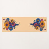 ボホファンタジーフローラ髪の女性 ヨガマット (裏面(横))