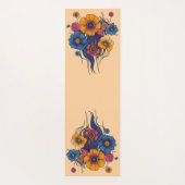 ボホファンタジーフローラ髪の女性 ヨガマット (裏面)