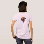 ボホファンタジーフローラ髪の女性 Tシャツ (裏面フル)