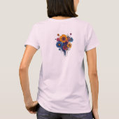 ボホファンタジーフローラ髪の女性 Tシャツ (裏面)