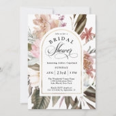 ボホファンタジー水彩フローラブライダルシャワー 招待状 (正面)