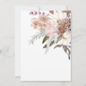 ボホファンタジー水彩フローラブライダルシャワー 招待状 (裏面)