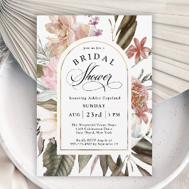 ボホファンタジー水彩フローラブライダルシャワー 招待状