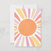 ボホファーストのまわりにトリップザサンサンキューカード 招待状 (裏面)