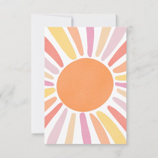 ボホファーストのまわりにトリップザサンサンキューカード 招待状 (裏面)