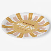 ボホファーストのまわりにトリップザサンファースト誕生日 ペーパープレート (アングル)