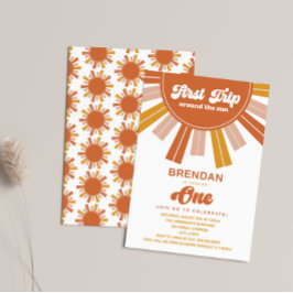 ボホファーストのまわりにトリップザサンファースト誕生日 招待状