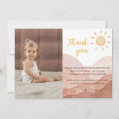 ボホファーストトリップサンのまわりにサンキューカード誕生日 サンキューカード (正面)