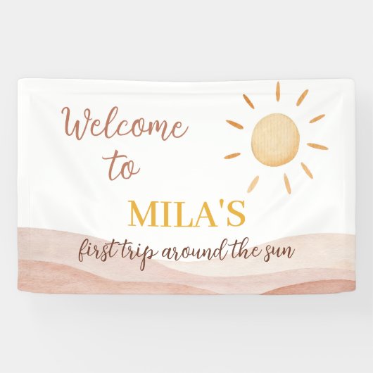 ボホファーストトリップサンのまわりに誕生日 横断幕 (横)