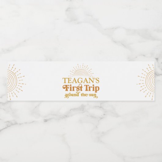 ボホファーストトリップザのまわりにサンファースト誕生日 ペットボトルラベル (シングルラベル)