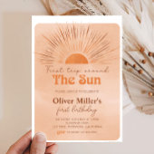 ボホファーストトリップザのまわりにサンファースト誕生日 招待状
